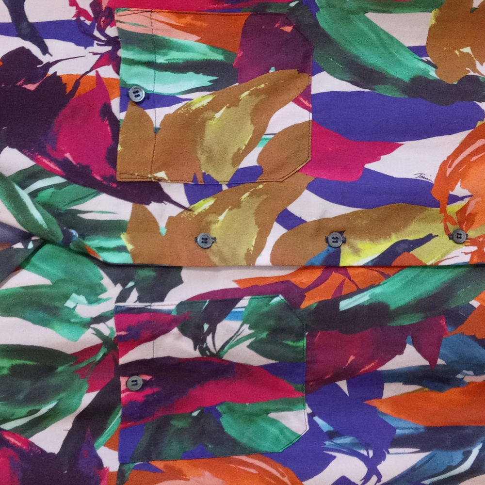 🦜Mr. Turk🦜 - Multicolor Abstract Print S/S Button Down Shirt - Picture 6 of 14
